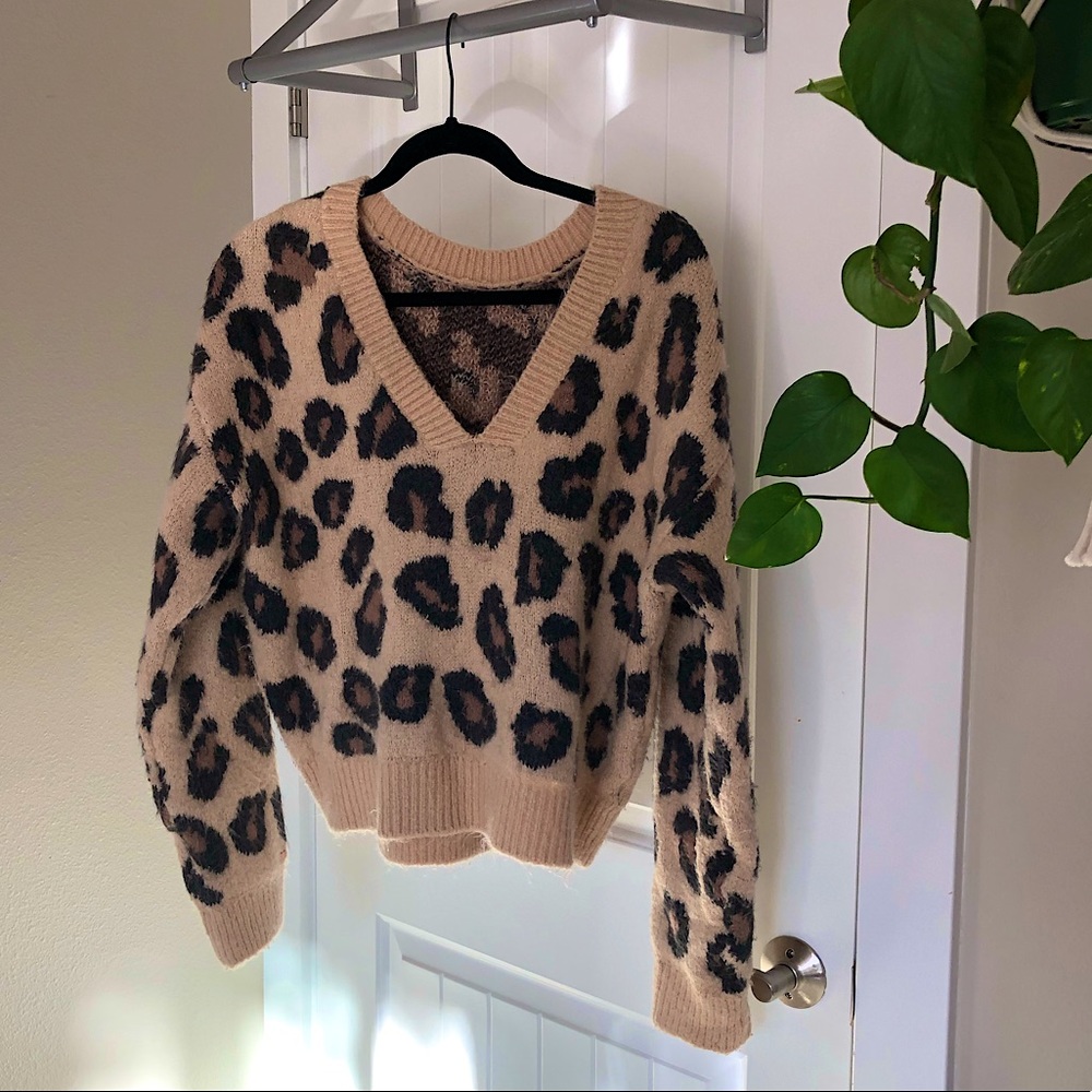 PINK brand leopard print sweater
